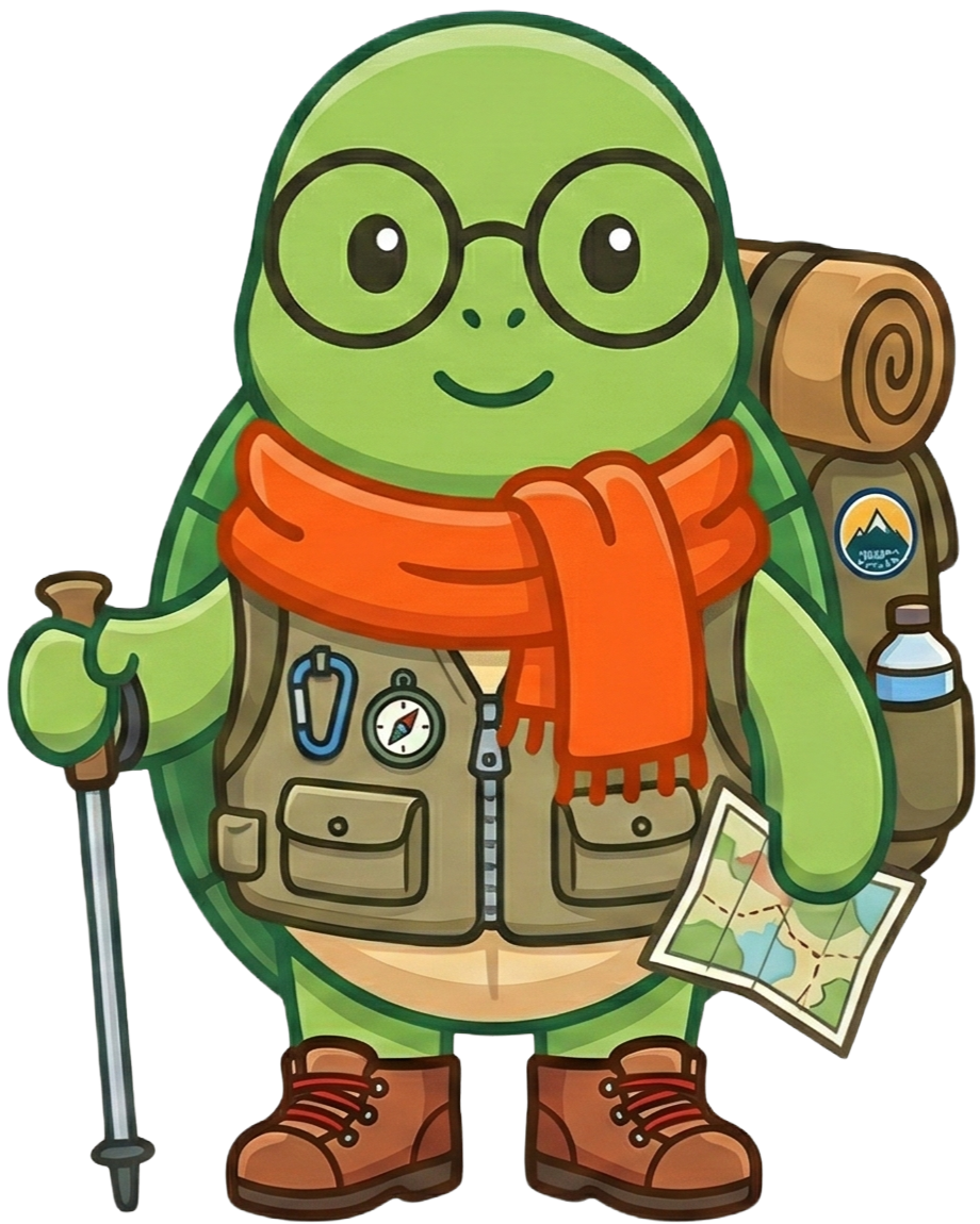 Brain Walk Turtle Mascot